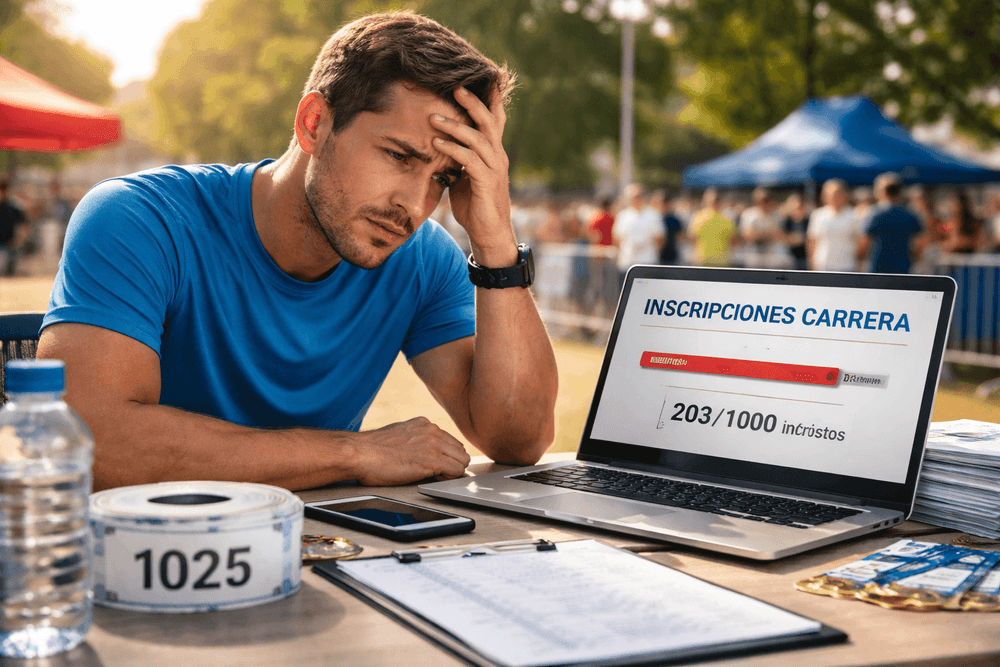 Organizador preocupado por las inscripciones en la carrera